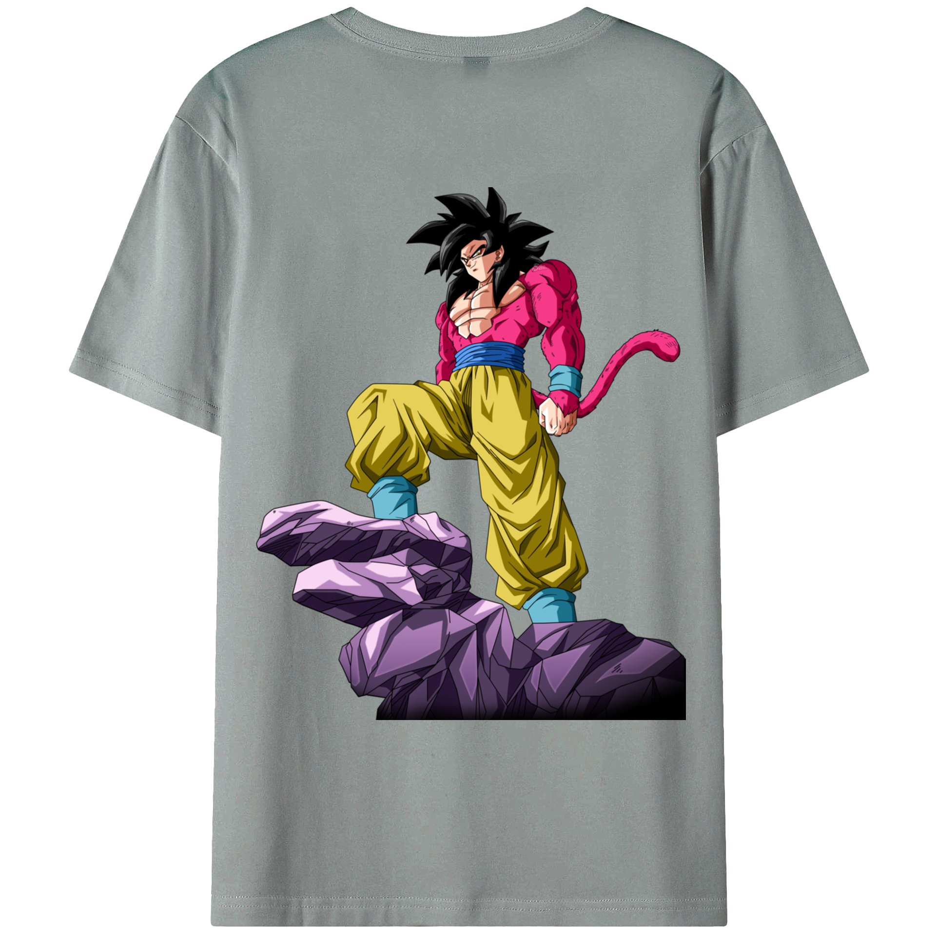 （画像用） ドラゴンボール 孫悟空（そん ごくう）Son Goku カカロット DRAGON BALL Kakarotto 綿100％ メンズ半袖Tシャツ（バックプリント） 通気性